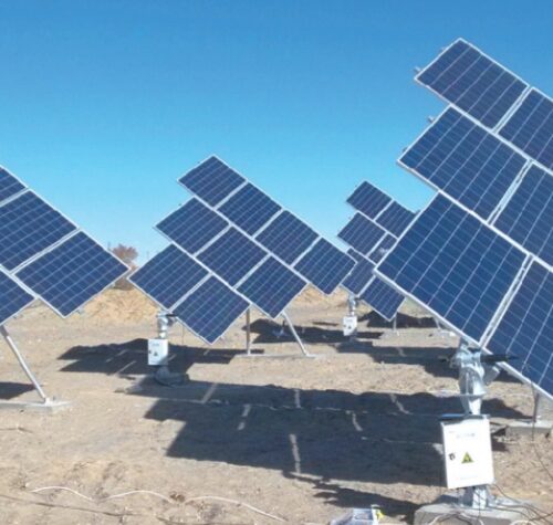 Solar tracking arrays with drive and control units